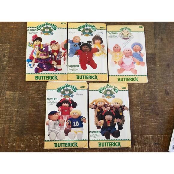 *Lot of 13* Butterick Sewing Patterns Cabbage Patch Kids 15 in Doll Clothing CUT - Picture 4 of 5